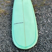 Image 6 of Copy of 9-6 Allegro Longboard  Malibu Custom Surfboard Light Green Tint