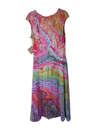 Image 5 of M Stretch Knit Fit and Flare Midi Dress in Euphoria Geode Ice Dye
