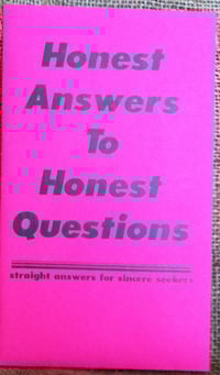 HONEST ANSWERS TO HONEST QUESTIONS BIBLE STUDY SERIES