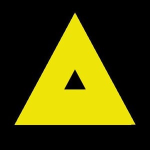 Image of 5" Yellow Triangle Tracking marker