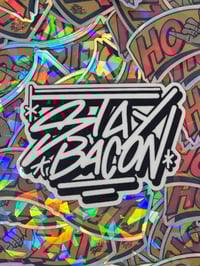 Image 3 of STAYBACON BLACK AND WHITE STICKER