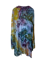 Image 6 of 3X PLUS Jersey Knit Open Cardigan in Appalachian Sunset Ice Dye