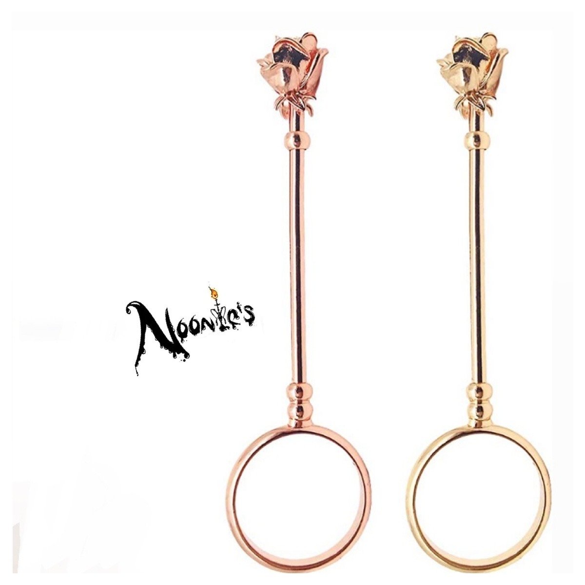 Image of Rose Style Bougie Blunt holder rings 
