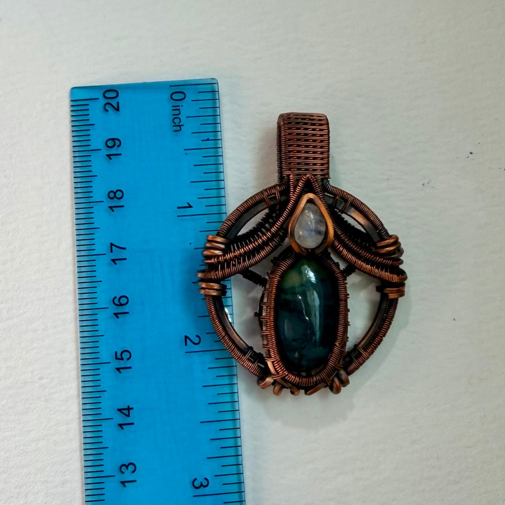 Image of Fancy Jasper & Moonstone Pendant