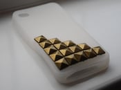 Image of White lower studded Iphone 4 case