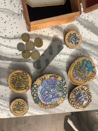 Image 14 of THRASHER INDY WOOD COINS CIGAR BOX 