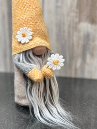 Image 2 of Harris Tweed Wee Daisy flower Gnome