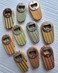 Striped Skateboard Magnetic Bottle Openers