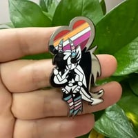 Image 11 of DEFECTIVE Helluva Boss Pride Doodles Pins 