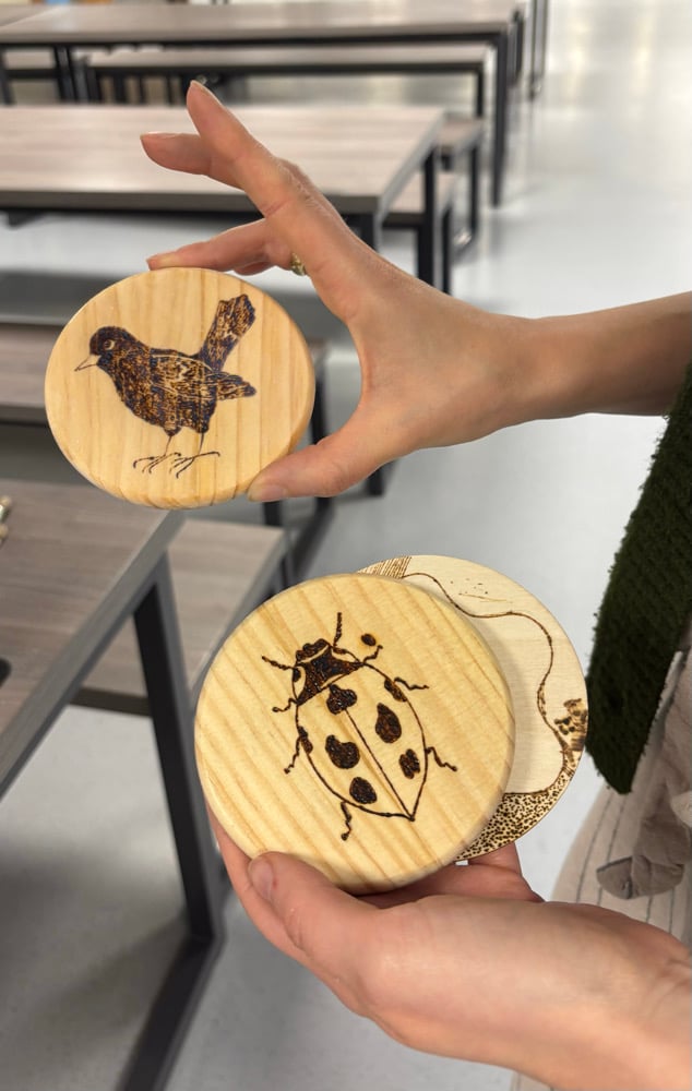Pyrography workshops: coasters 