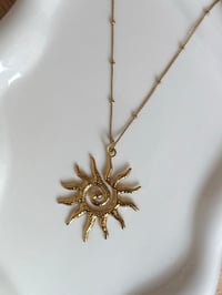 Image 2 of Spiral Sun Necklace