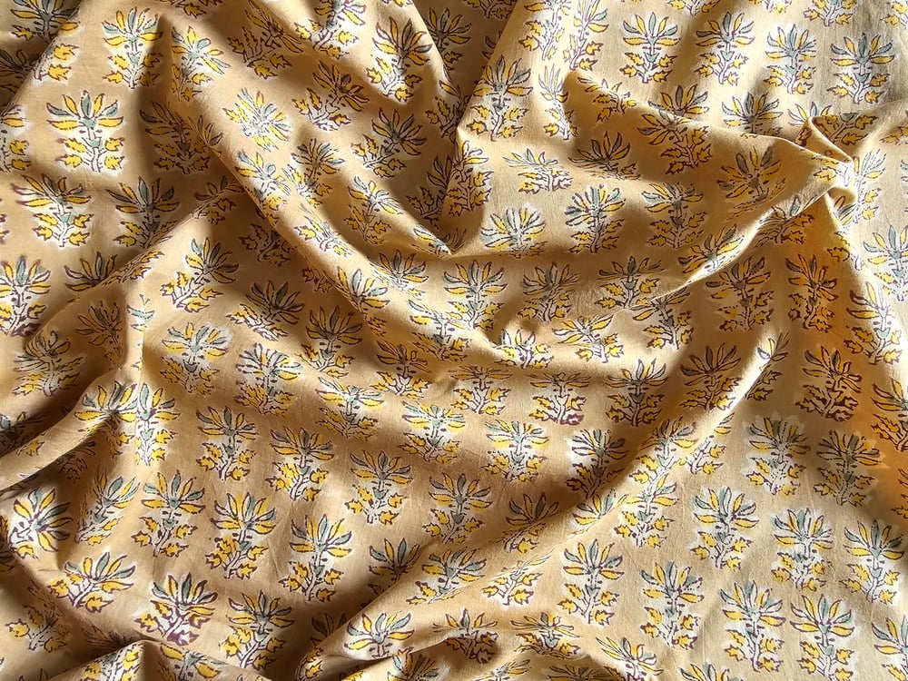 Image of Namaste fabric fleurs des sables