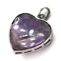 Image 5 of Vintage Dragon Man Necklace Natural Stone Crystal Heart Shape Pendant Necklaces for Women Amethysts 