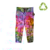 Image 1 of ♻️ UPCYCLED Ladies 6 (Small) Canvas Pants in Euphoria Watercolor Ice Dye