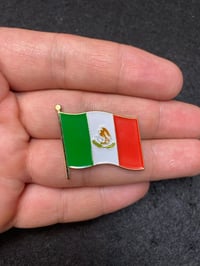 Image 1 of Mexico Waving Flag Enamel Pin