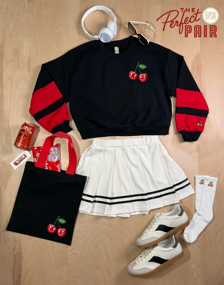 Image of Cropped Cherry Perfect Pair Sweatshirt