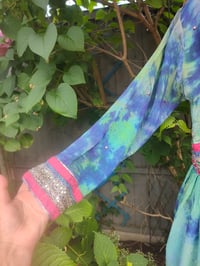 Image 3 of Mykonos Glitter wrap dress Maxi/ Kaftan Jade