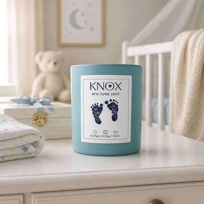 Personalised Baby Keepsake Candles - 500g