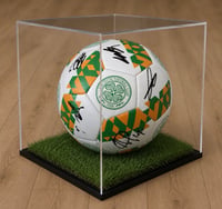 Signed Celtic FC Squad Football in Display Case