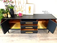 Image 11 of Mid Century Modern Vintage Black G Plan Sideboard  - TV Cabinet - Drinks Cabinet