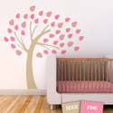 Windy Tree Fabric Decal - Removable and Reusable