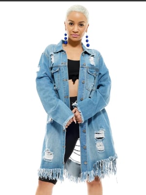 Image of Long clean Jean jacket 