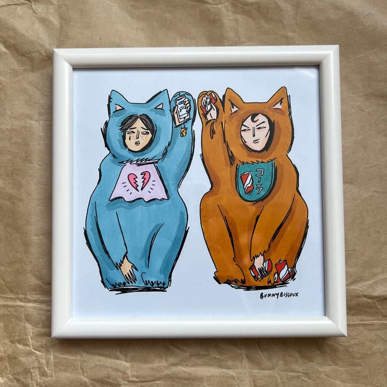 BUNNY BISSOUX ORIGINAL FRAMED ARTWORK Image 3