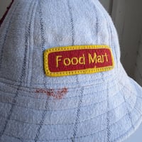 Image 3 of Reworked 6-panel Reversible Bucket Hat 70s Baseball Shirt L 23"