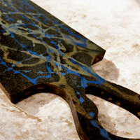 Image 2 of Large Dual-Sided Cutting & Serving Board - Artificial Stone + Wood Insert LY 63×22cm