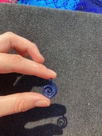 Image 4 of Small Cobalt Blue Spiral Pendant 