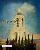 Image of Newport California LDS Mormon Temple 002 - Personalized LDS Temple Art