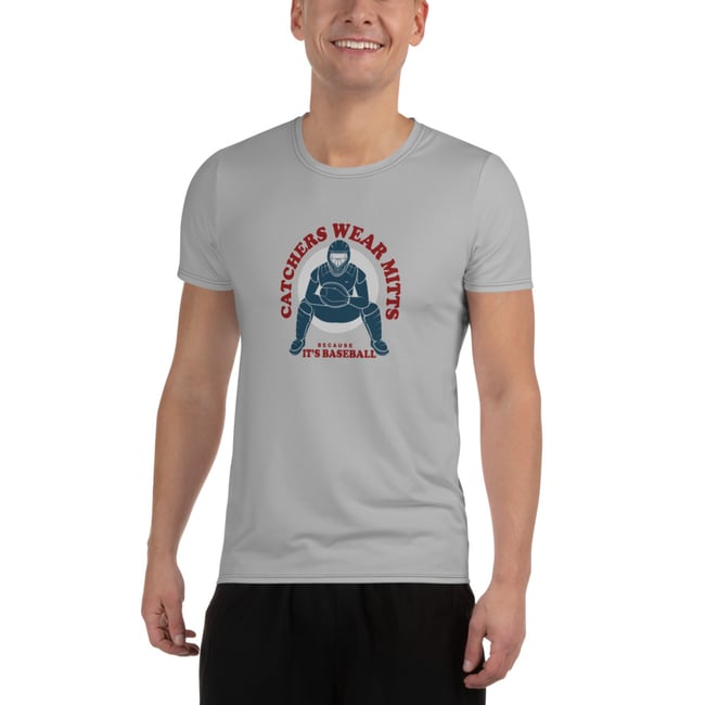 Catchers Wear Mitts Men's Athletic T-shirt