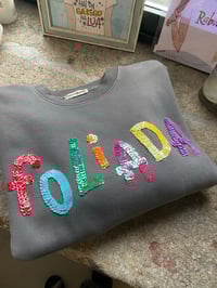 Image 1 of Suadoiro bordado a man. FOLIADA GRIS. Talla XL oversize. En stock!