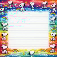Image 4 of RAINBOW SNOOPY STATIONARY GIFT SET 