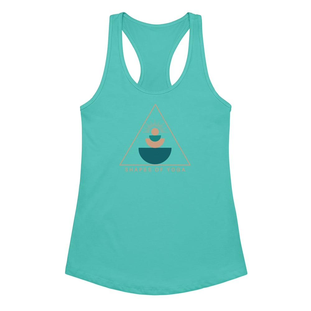 Women’s fitted racerback tank top - Shapes of Yoga