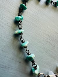 Image 9 of Lone Mountain turquoise and opal 22k charm bracelet