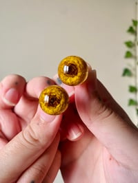 Image 3 of 💛Ranunculus Orbits💛 Two in One earrings 