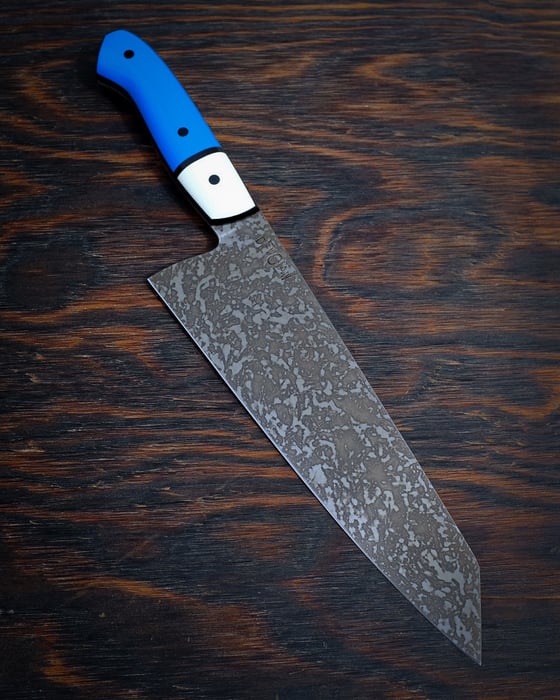 Image of 8” Kiritsuke - BLUE/WHITE