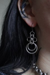 Image 3 of Large Daisy Hoops