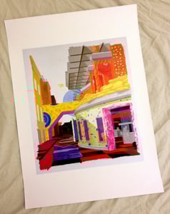 Image of The Aylesbury Town Hall: Perspective study of canteen and entrance to records department