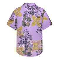Image 4 of Men's Pique Ulu Print Collard Shirt
