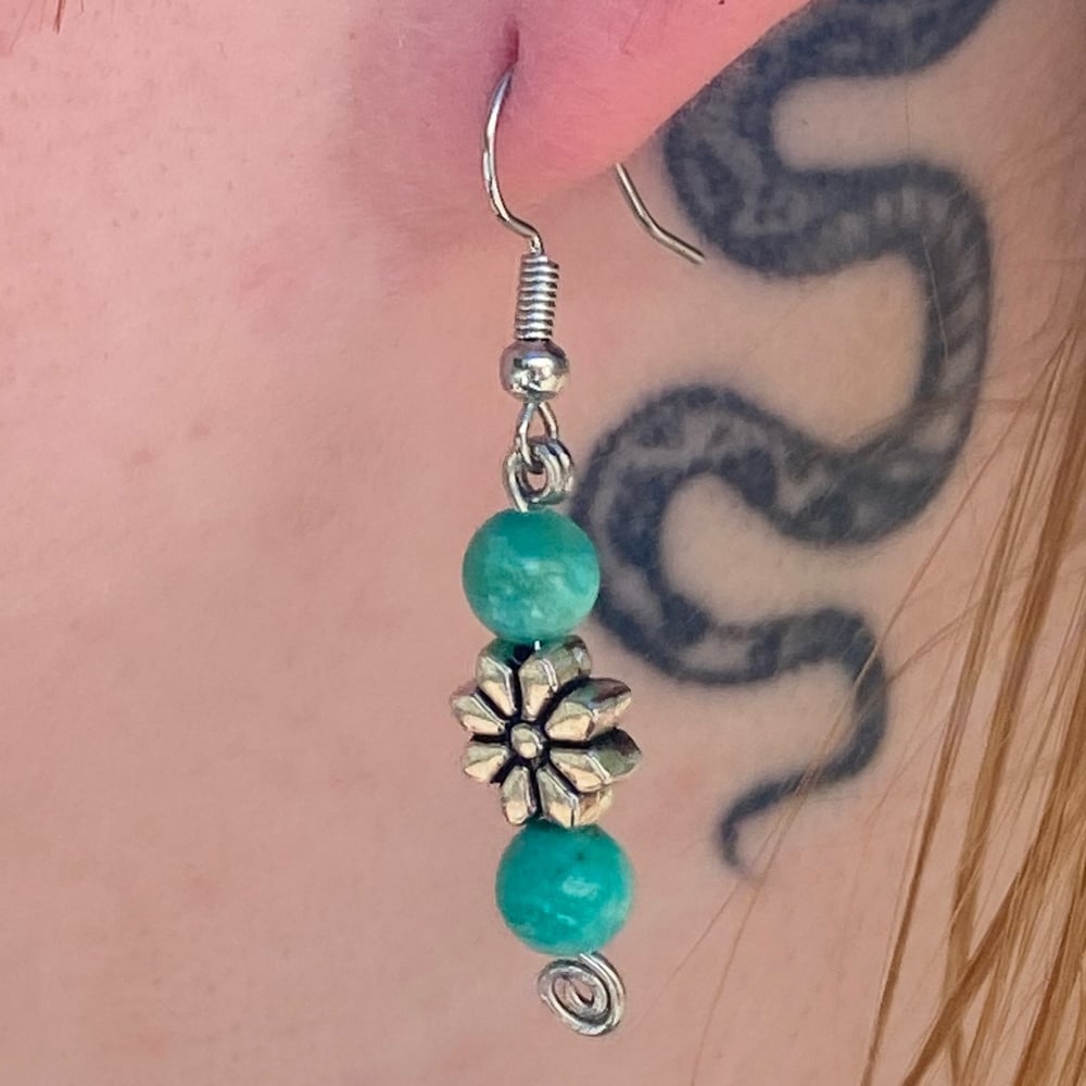 Image of water lily earrings