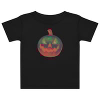 Image 3 of Baby jersey t-shirt - Jack O Lantern Retro Orange Glow