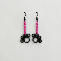 Image 3 of Chainmaille Paw Print Earrings