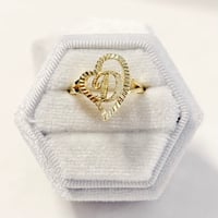 Image 1 of DC Letter Heart Ring