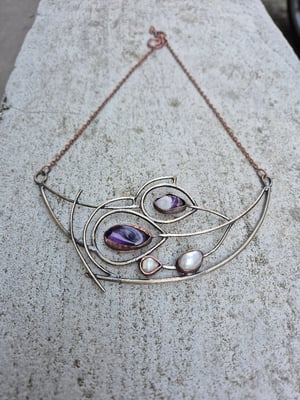 Amethyst flowers necklace 