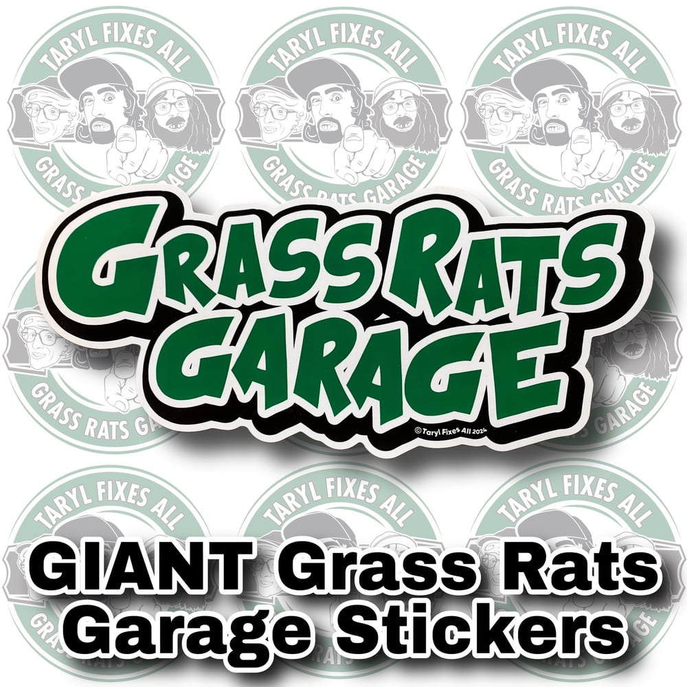 NEW GIANT Grass Rats Garage Stickers