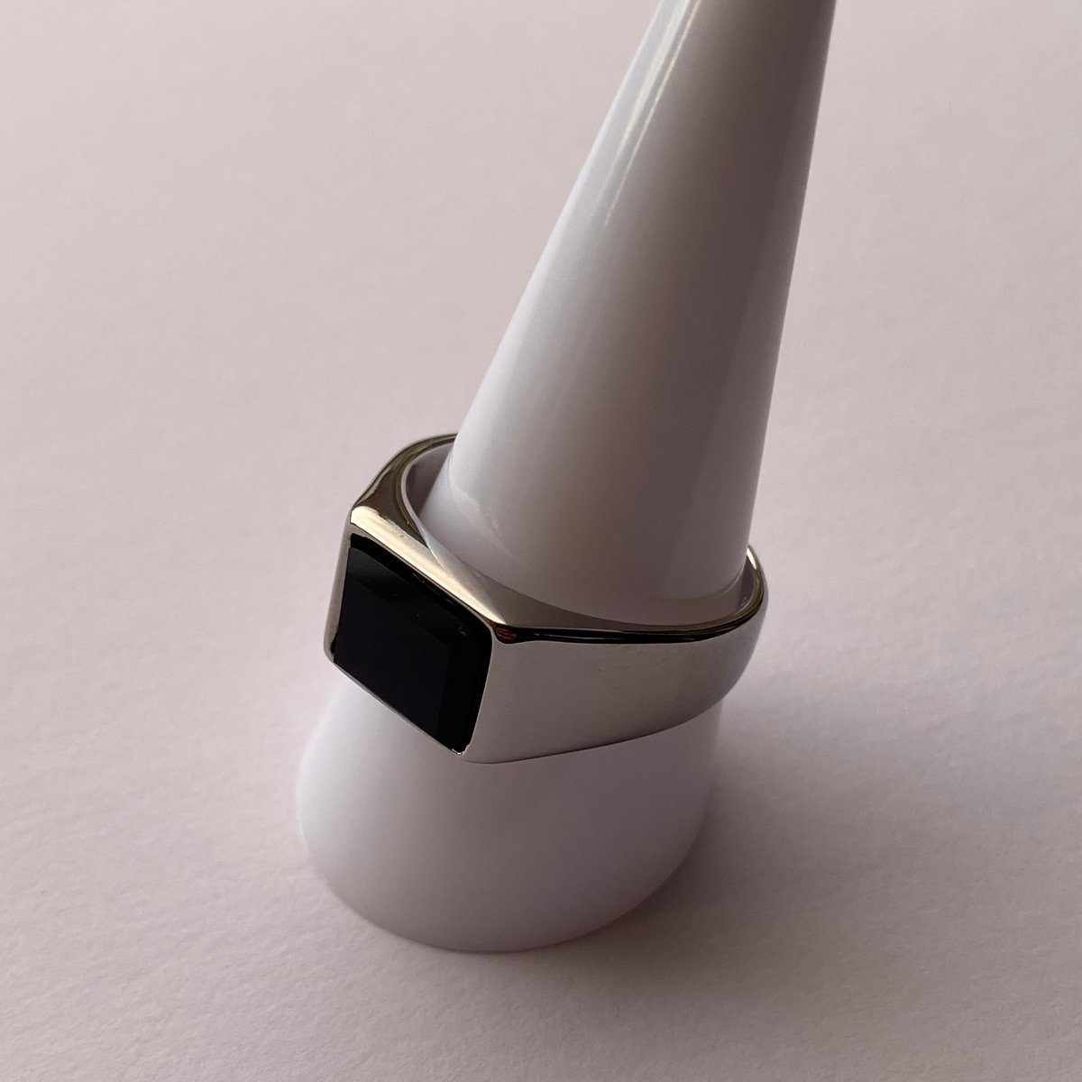 Image of Onyx Alpha Ring │S925 Sterling Silver