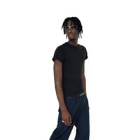 Image 2 of ANM260023 COTTON FITTED T SHIRT BLACK