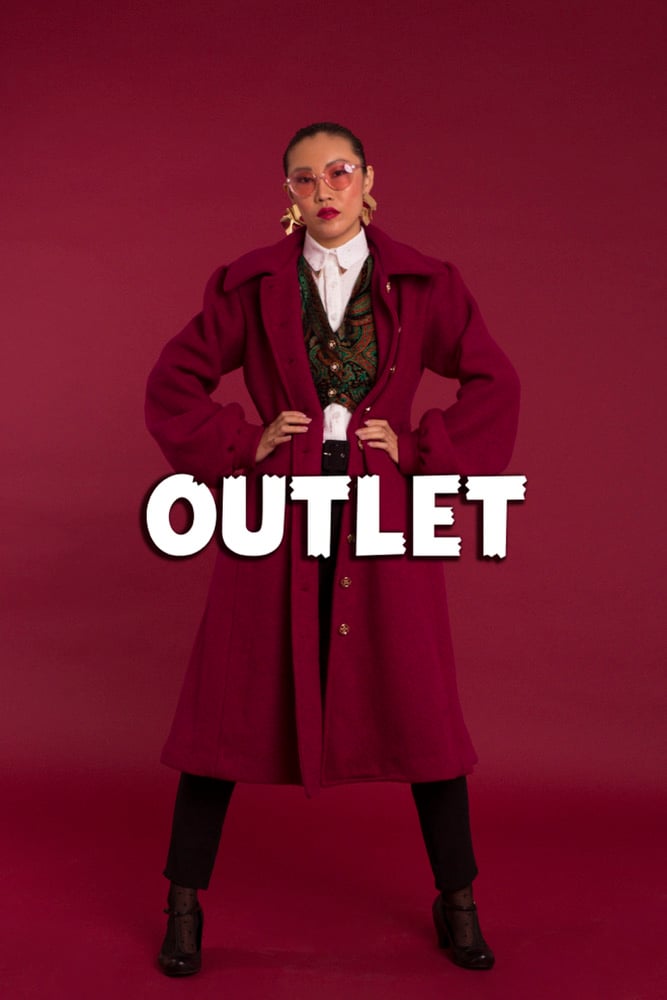 Image of OUTLET Abrigo Lana Rojo-Frambuesa